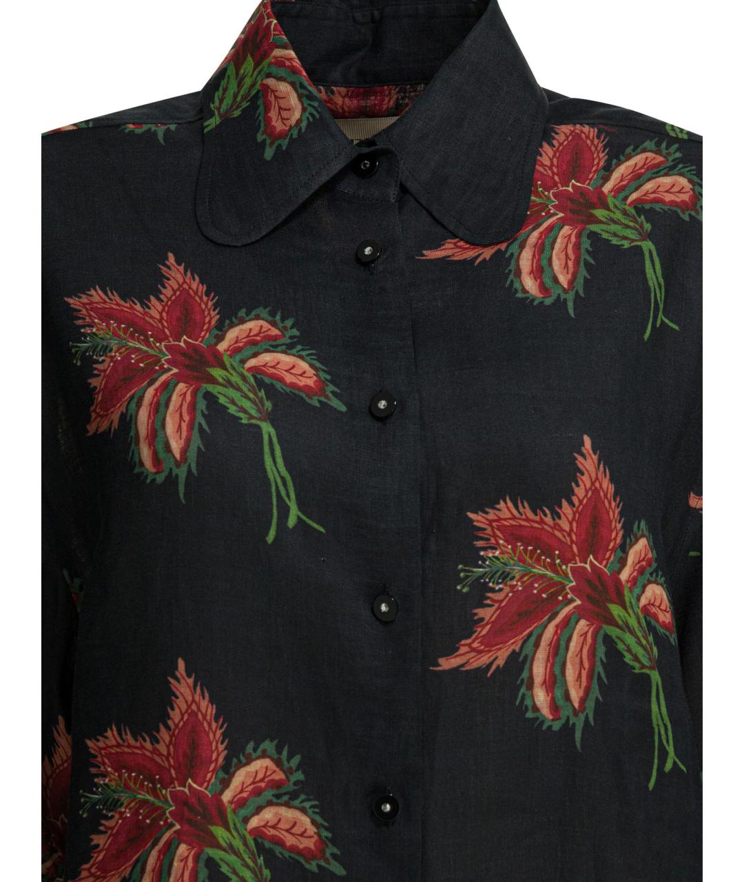 VALENTINO Черная льняная рубашка, фото 3