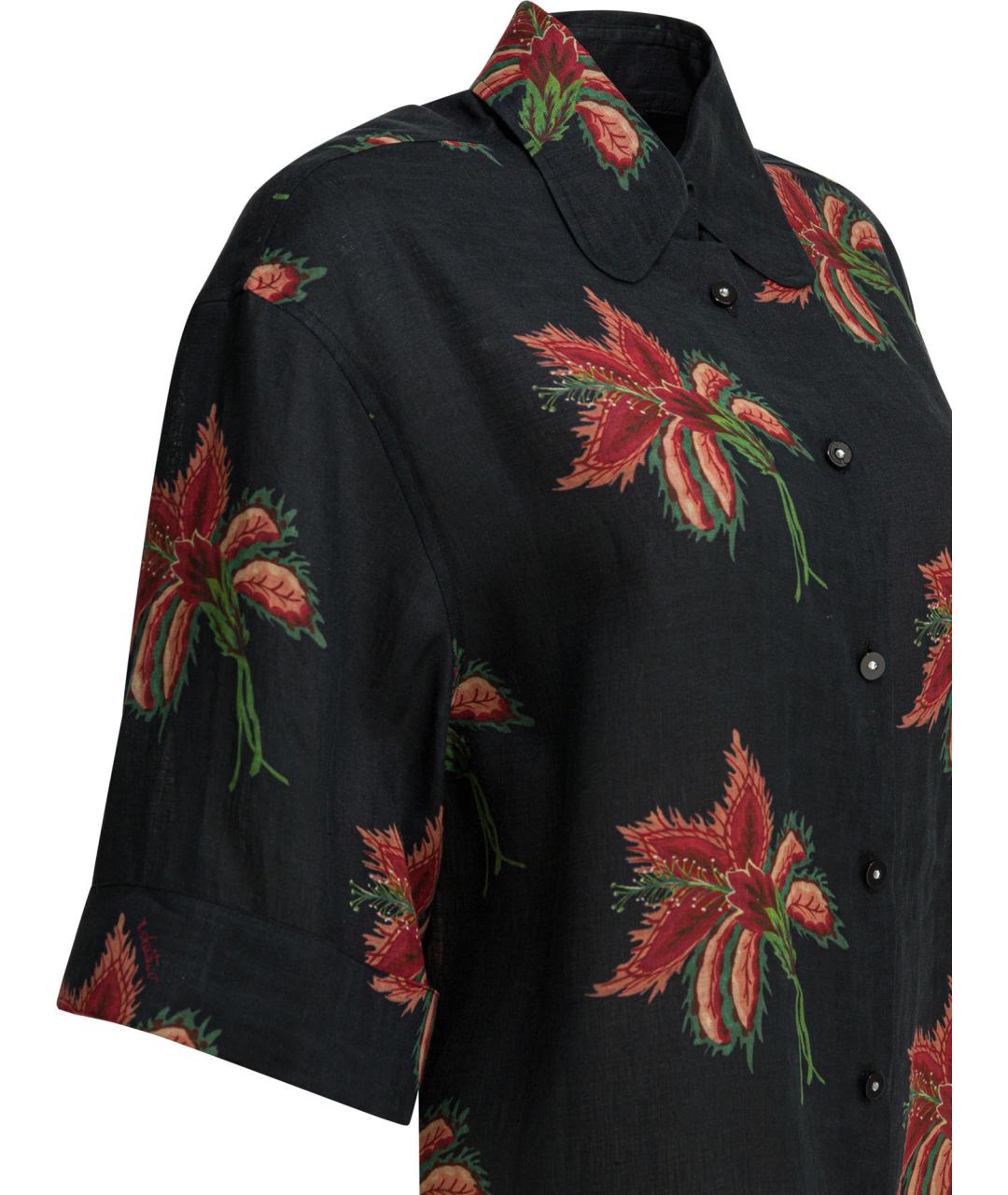 VALENTINO Черная льняная рубашка, фото 4