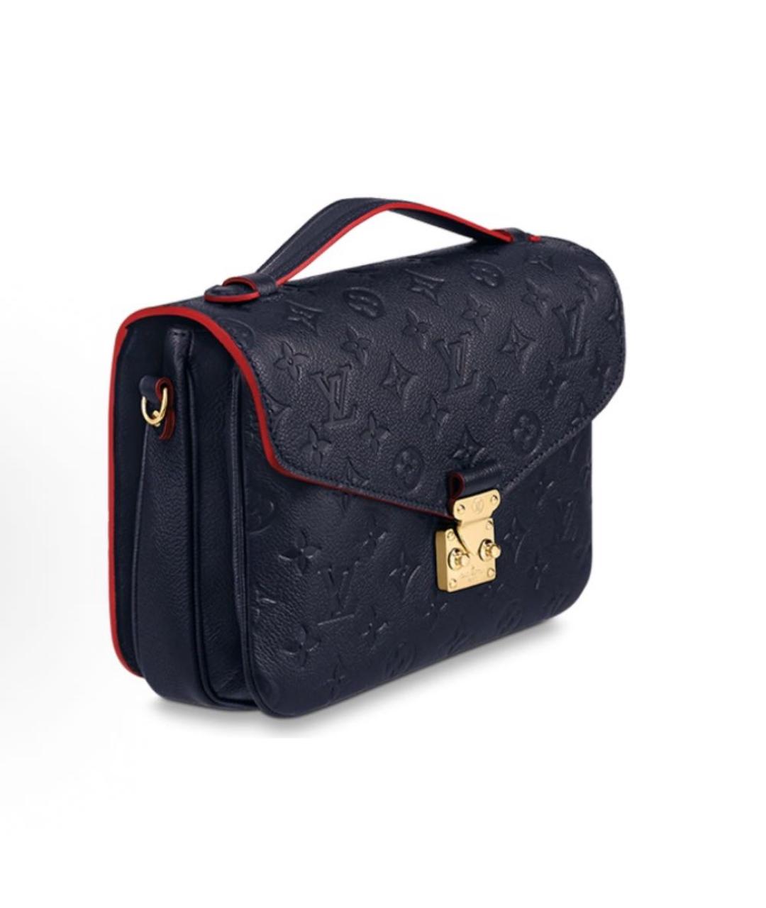 LOUIS VUITTON Темно-синяя кожаная сумка через плечо, фото 2