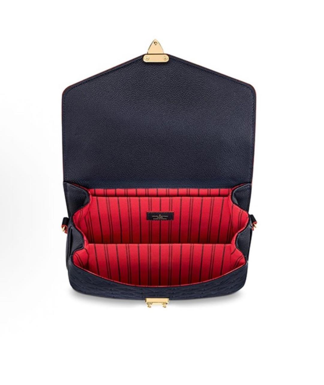 LOUIS VUITTON Темно-синяя кожаная сумка через плечо, фото 4