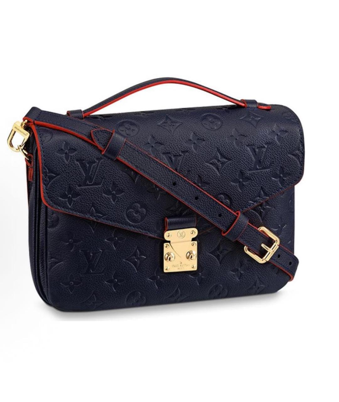 LOUIS VUITTON Темно-синяя кожаная сумка через плечо, фото 6