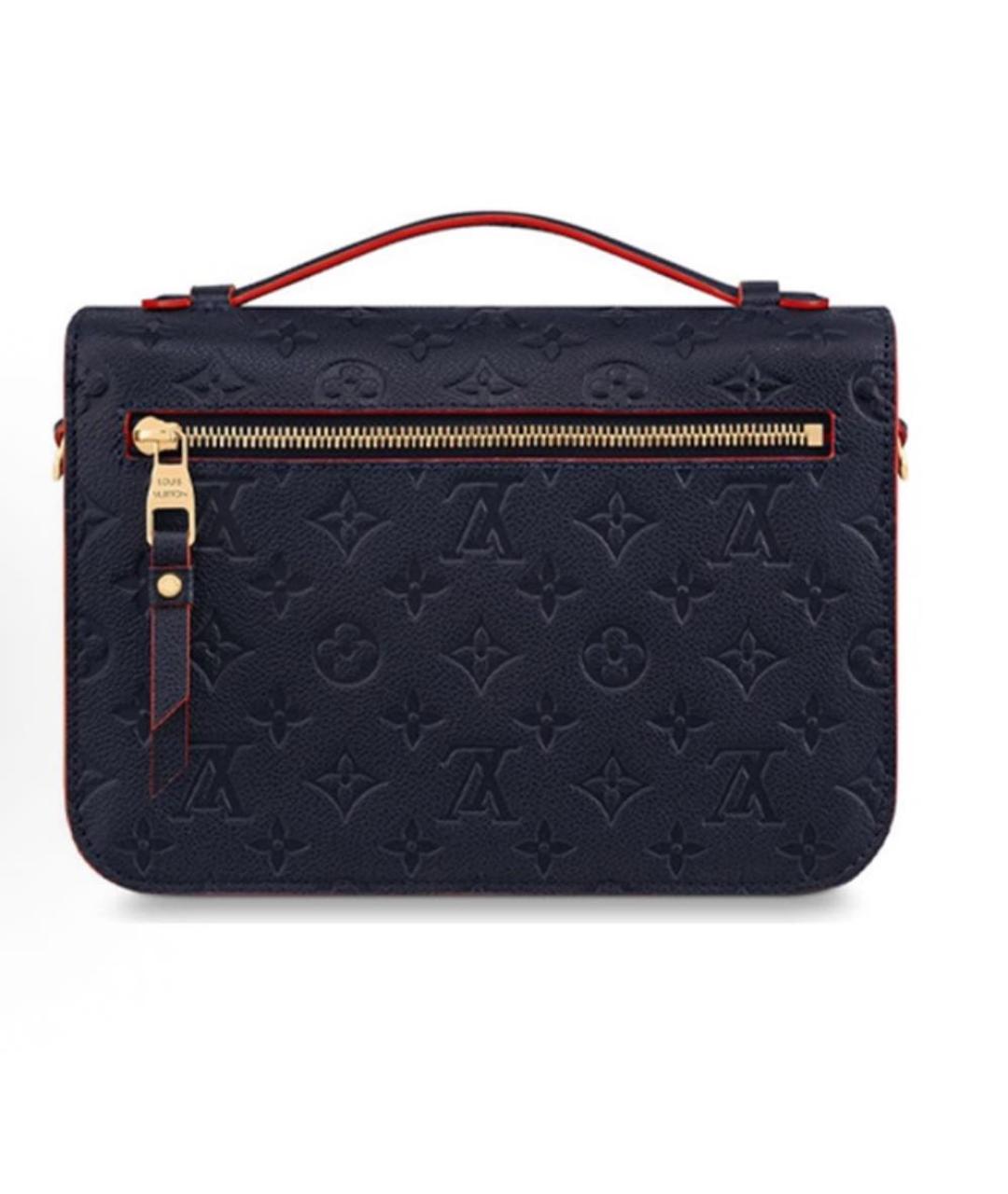 LOUIS VUITTON Темно-синяя кожаная сумка через плечо, фото 3