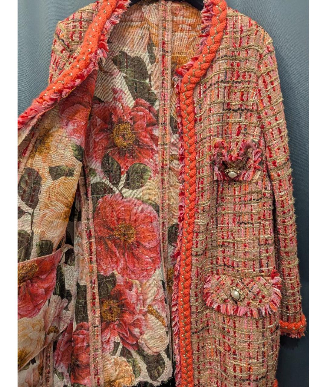 DOLCE&GABBANA Розовый твидовый жакет/пиджак, фото 7