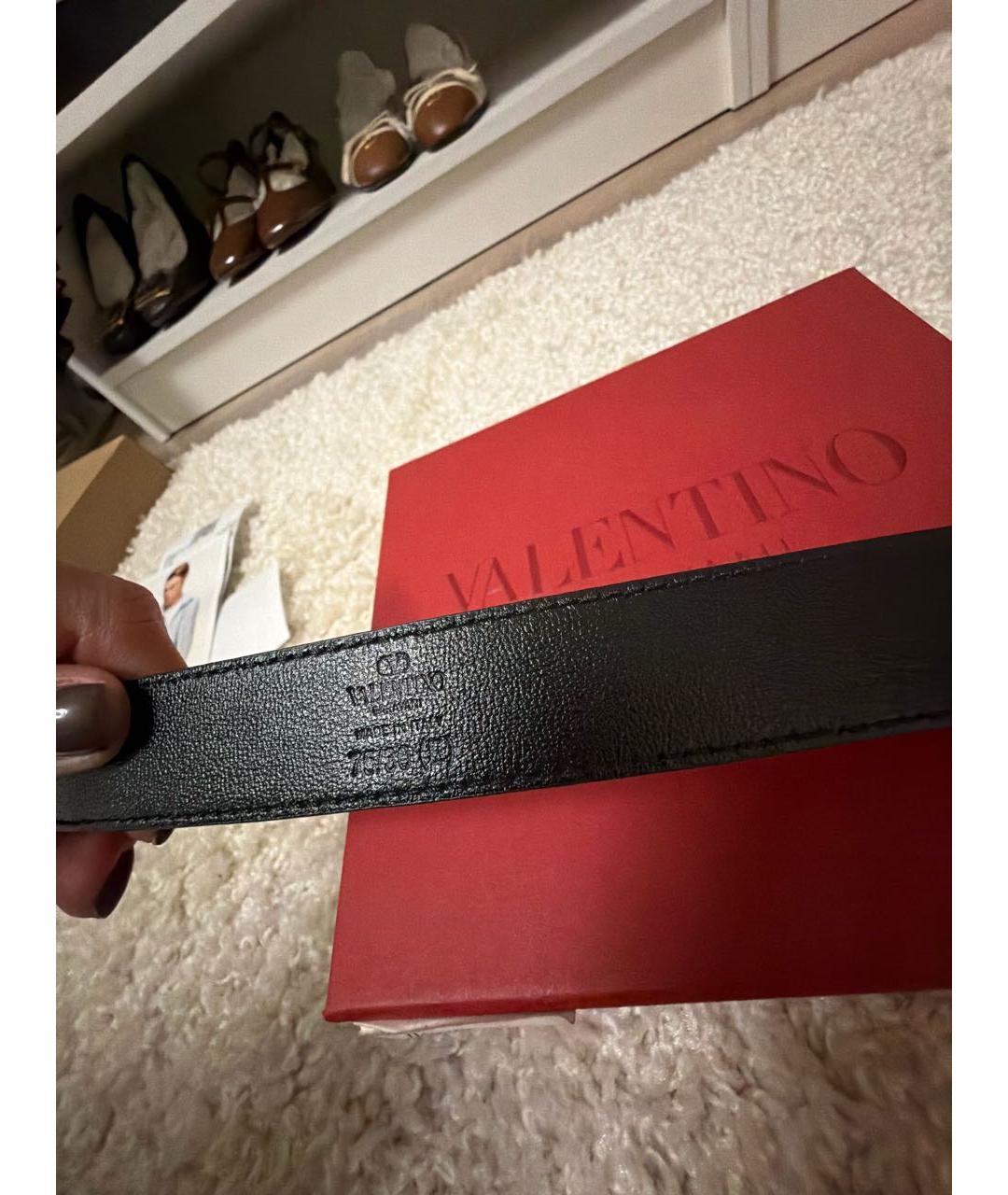 VALENTINO Бежевый кожаный ремень, фото 3