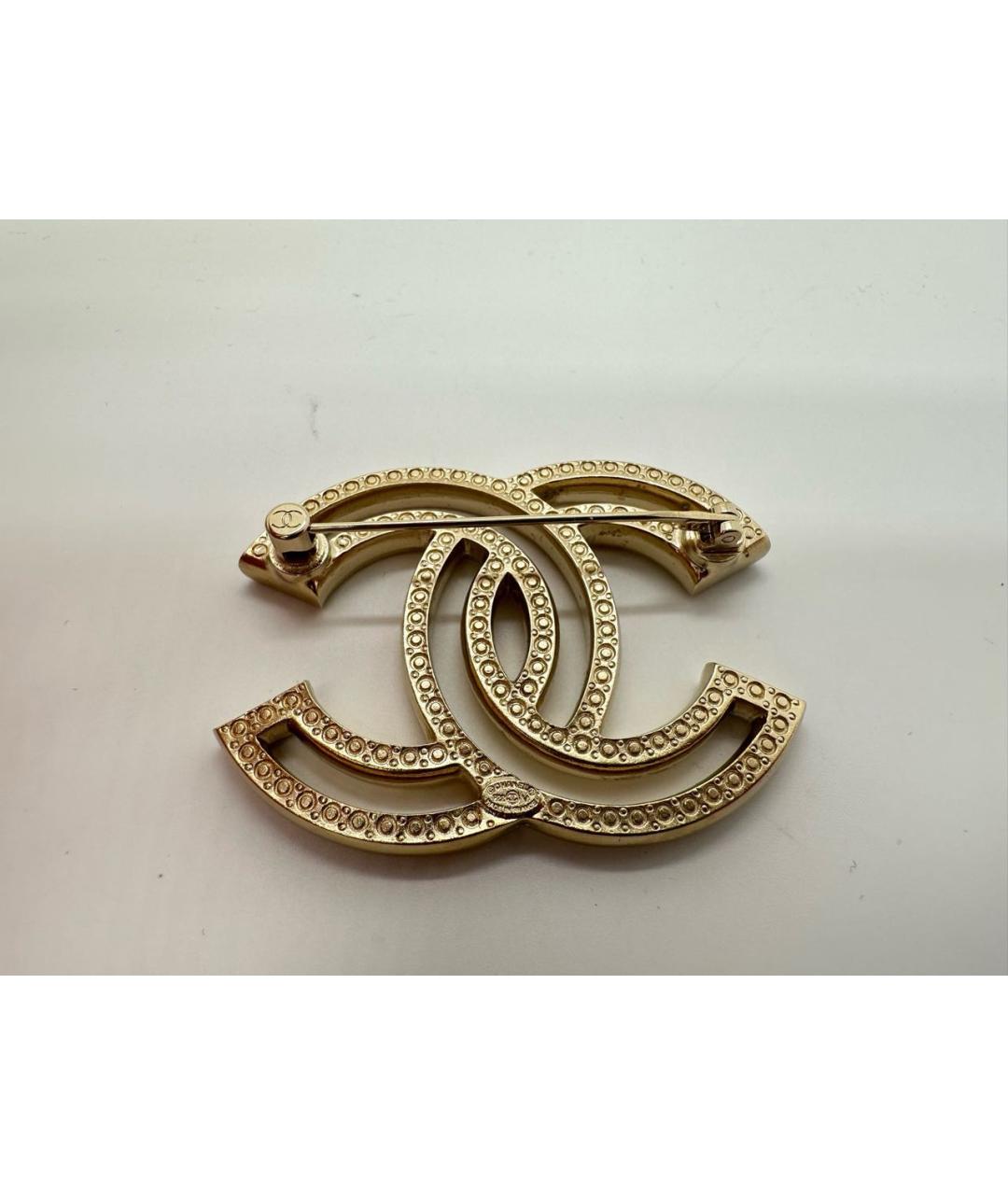 CHANEL Золотая металлическая булавка / брошь, фото 3