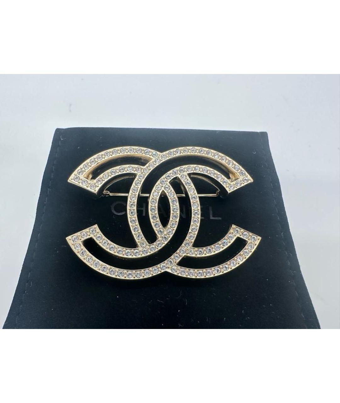 CHANEL Золотая металлическая булавка / брошь, фото 4