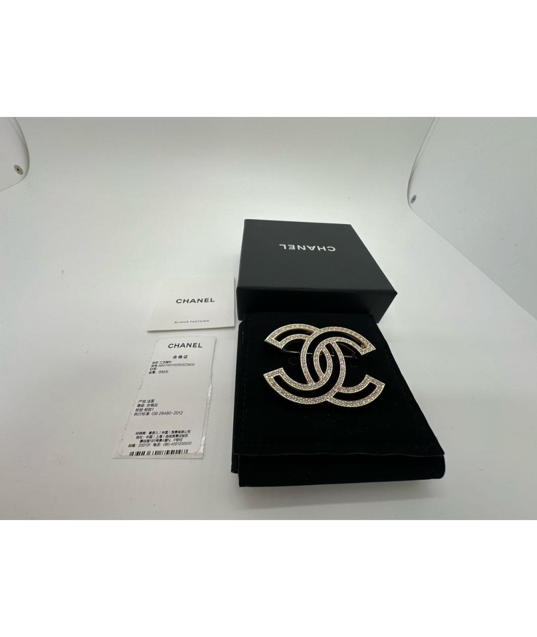 CHANEL Золотая металлическая булавка / брошь, фото 2