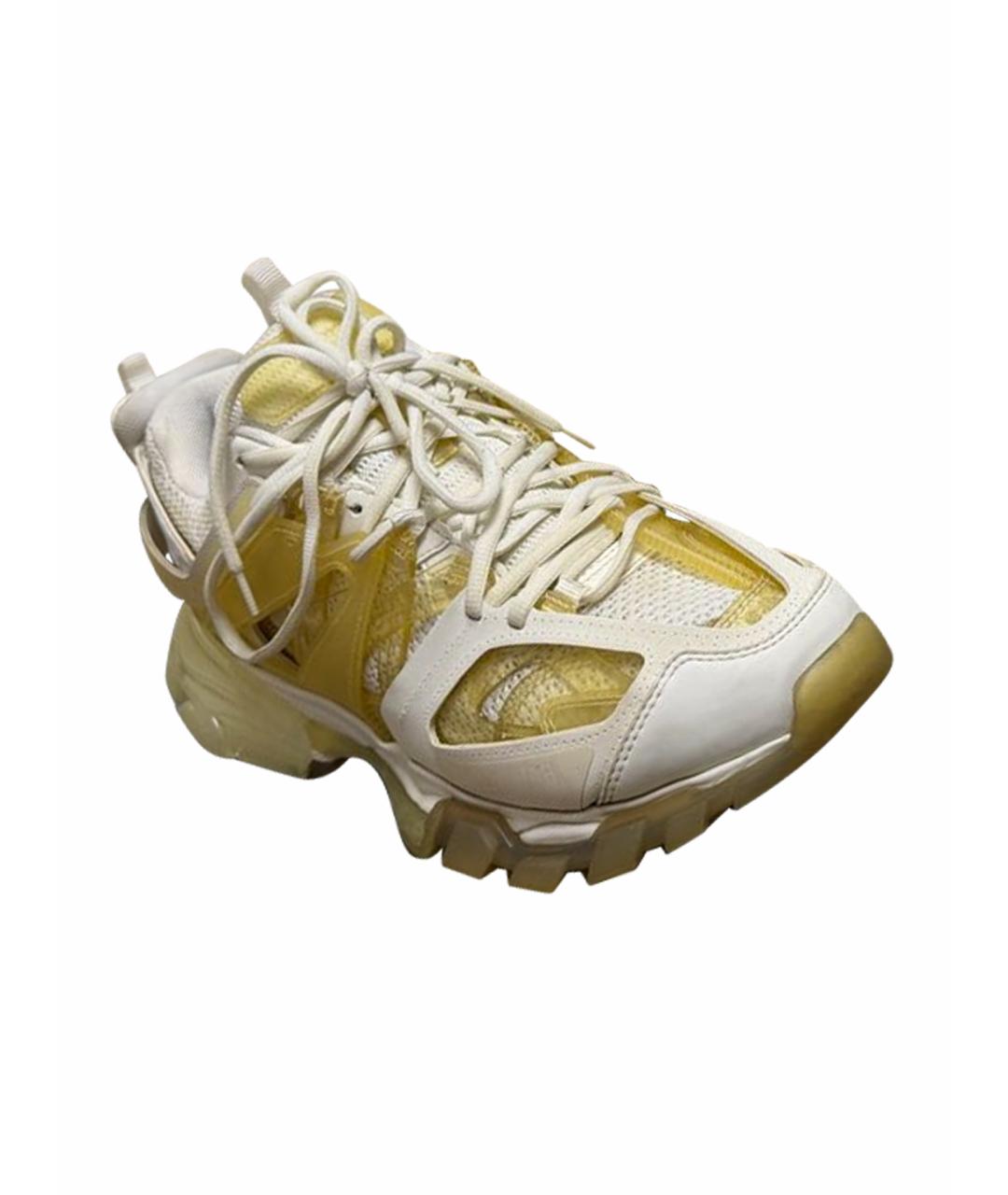 BALENCIAGA Белые кожаные низкие кроссовки / кеды, фото 1