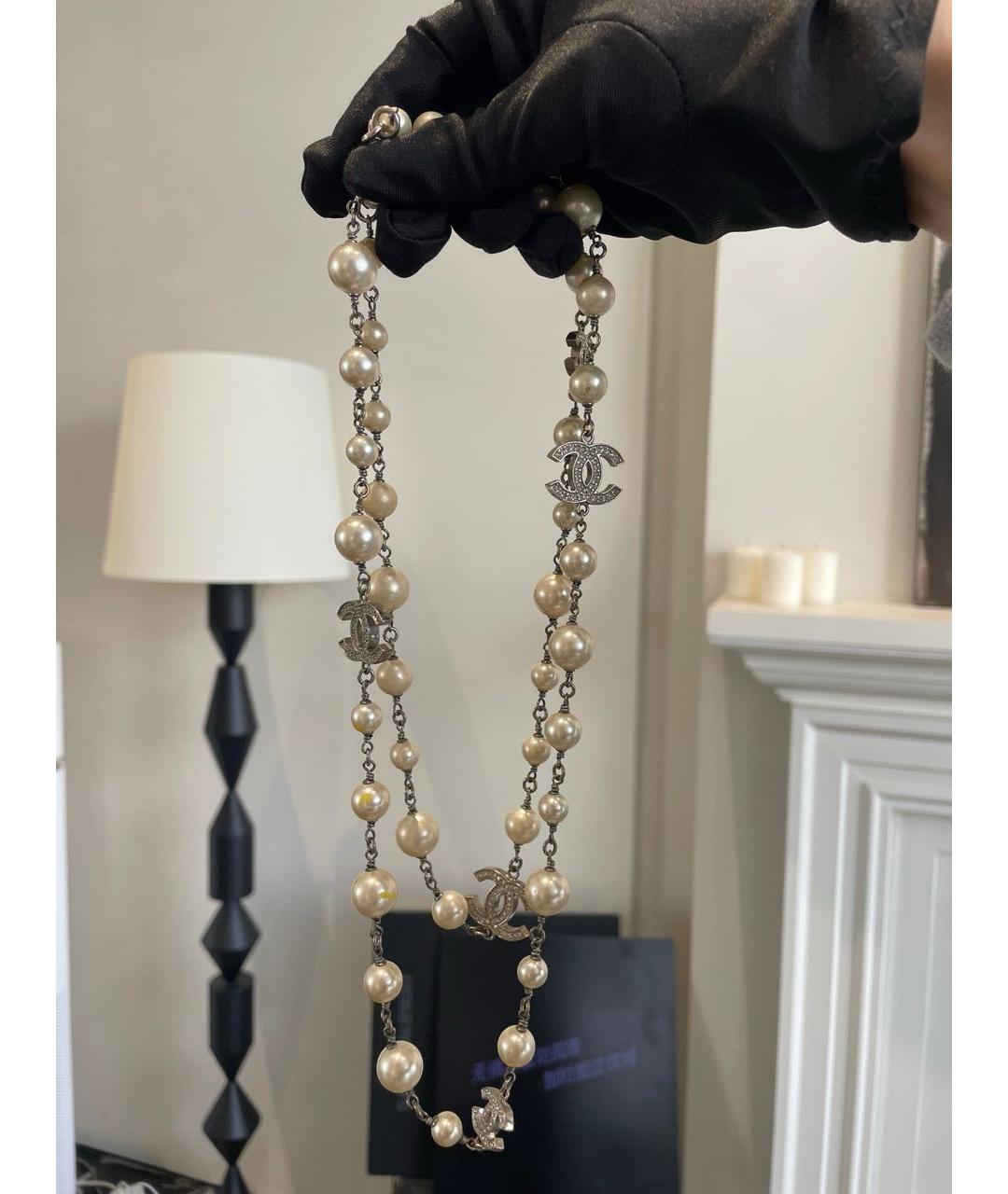 CHANEL Золотое металлическое колье, фото 4