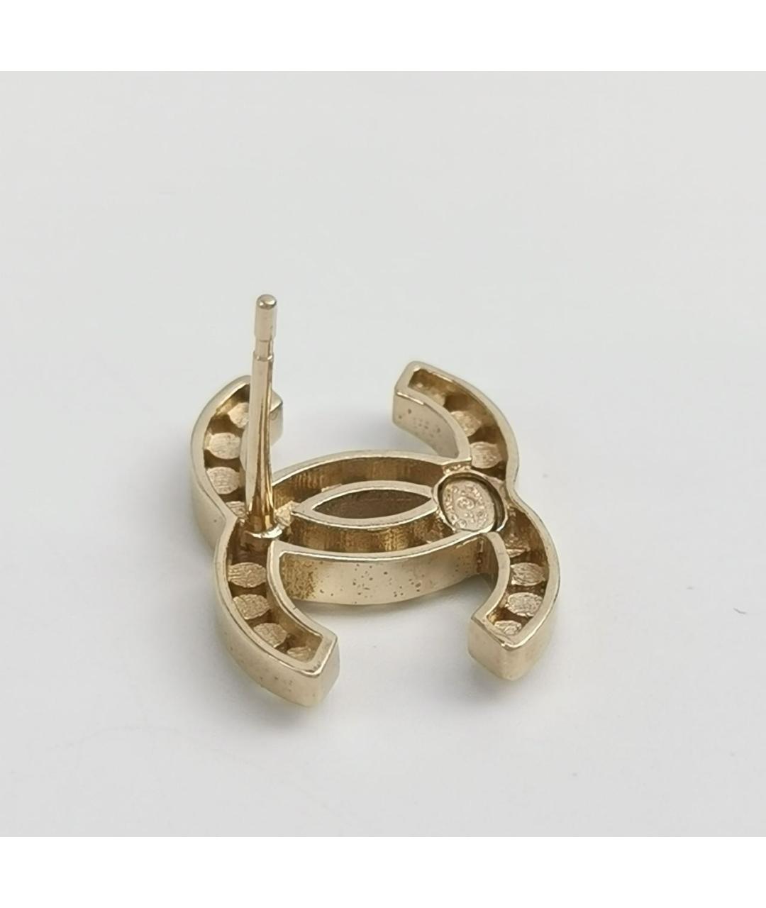 CHANEL Золотые металлические серьги, фото 6