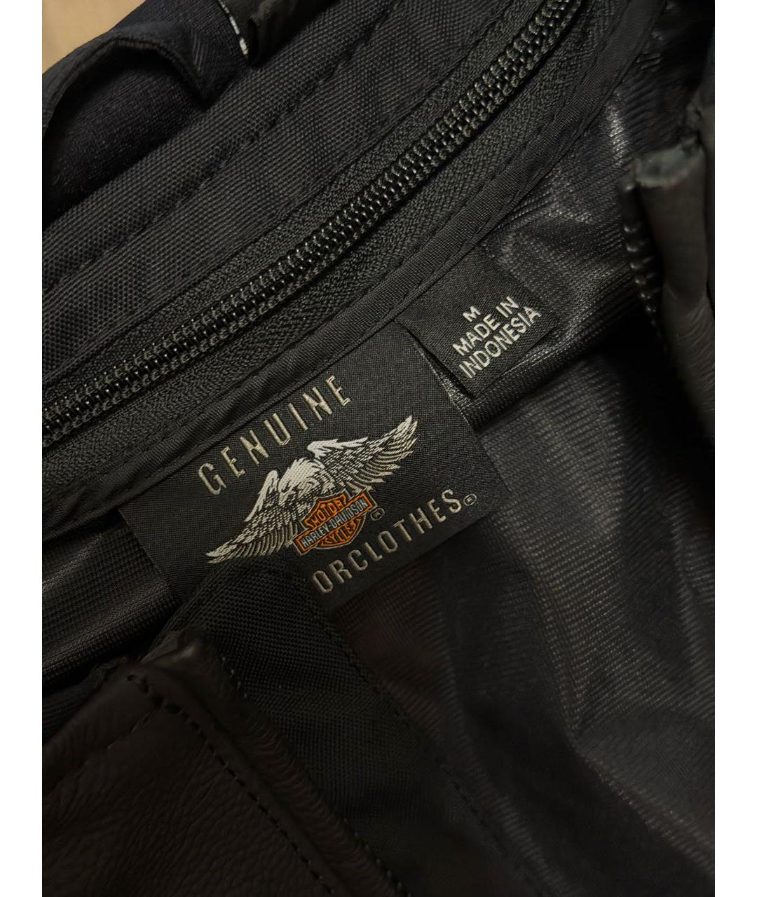 Harley Davidson Черная кожаная куртка, фото 3