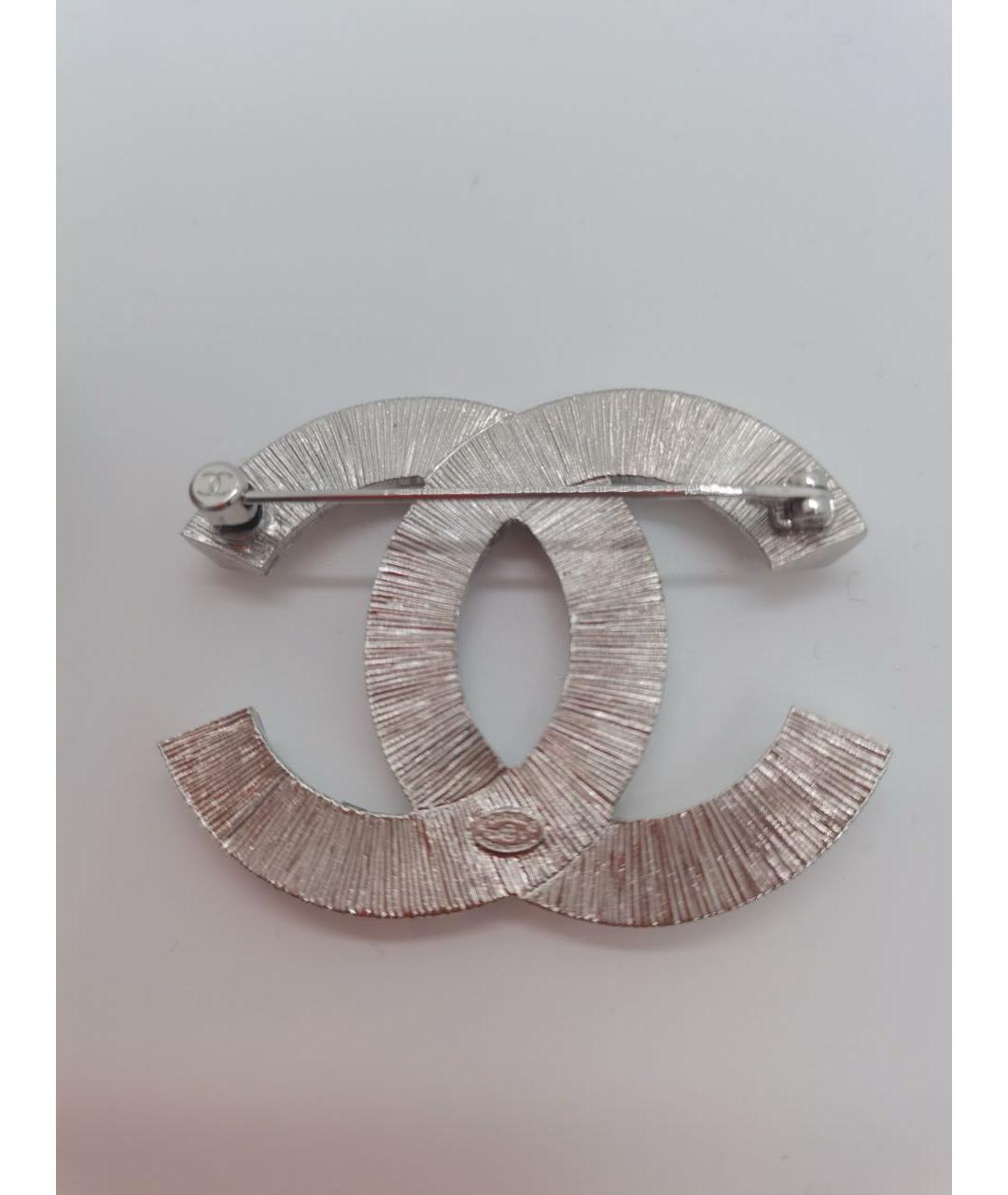 CHANEL Серебряная металлическая булавка / брошь, фото 2