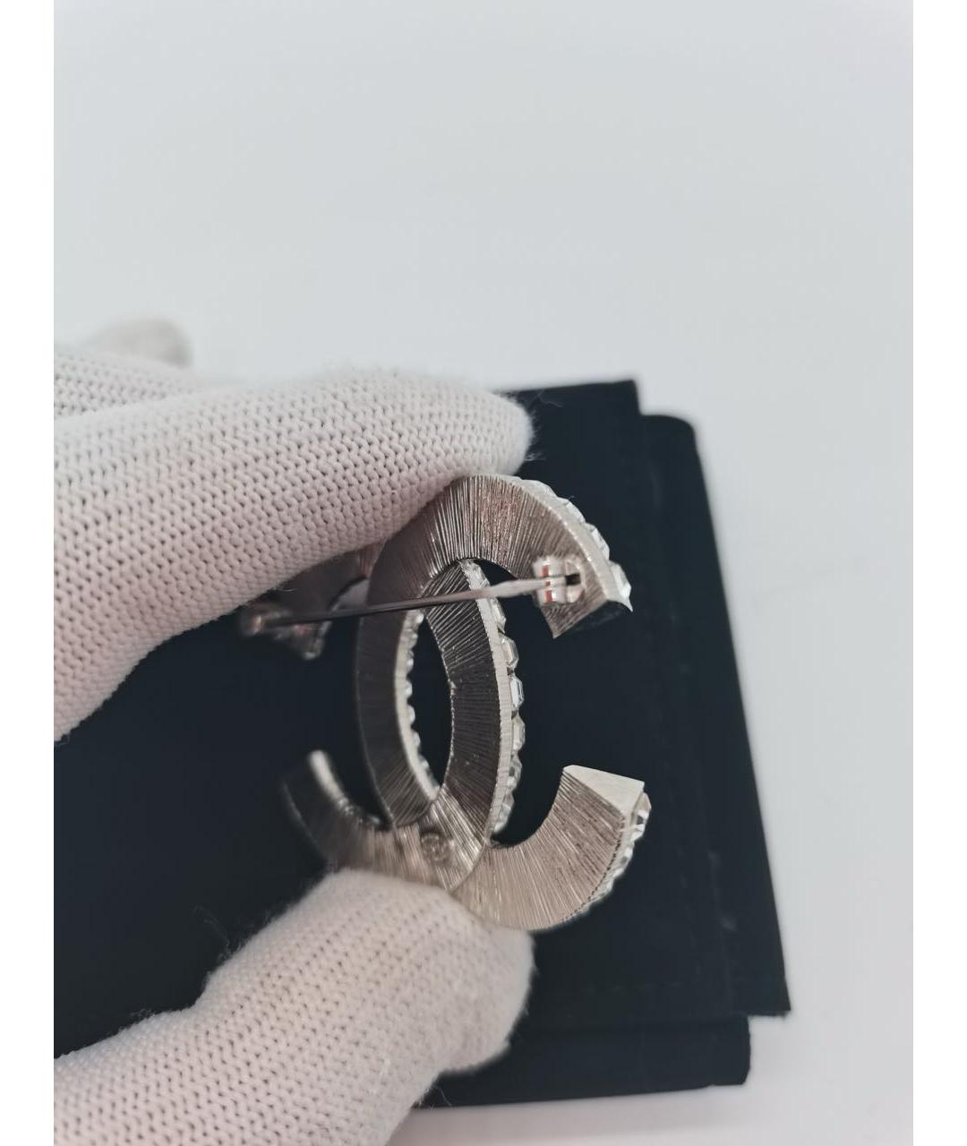 CHANEL Серебряная металлическая булавка / брошь, фото 5