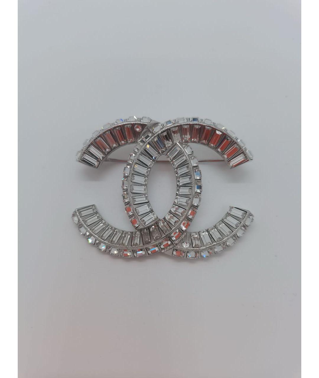 CHANEL Серебряная металлическая булавка / брошь, фото 9