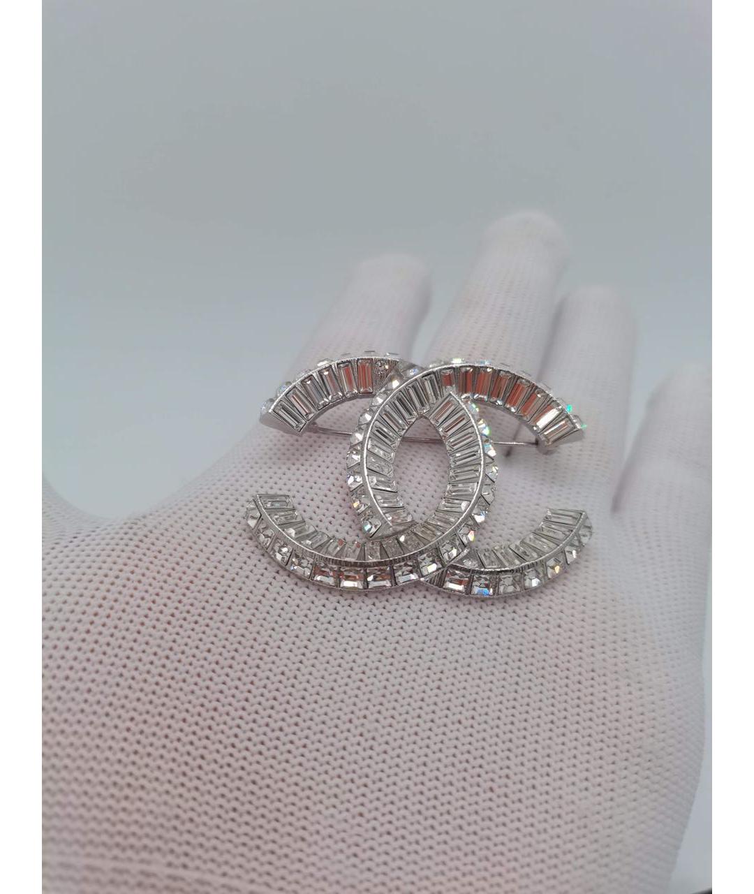 CHANEL Серебряная металлическая булавка / брошь, фото 4