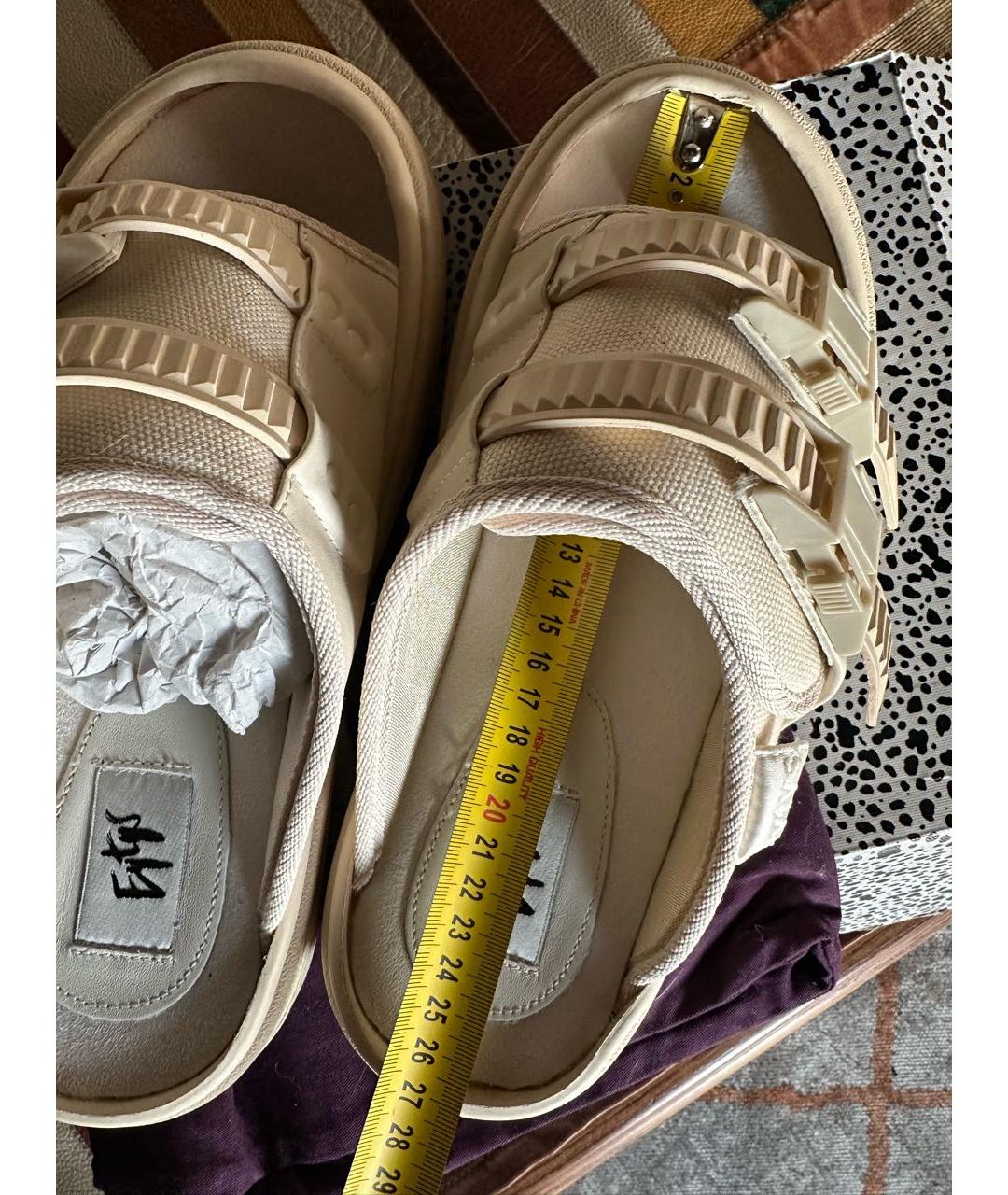 Eytys Бежевые текстильные шлепанцы, фото 3