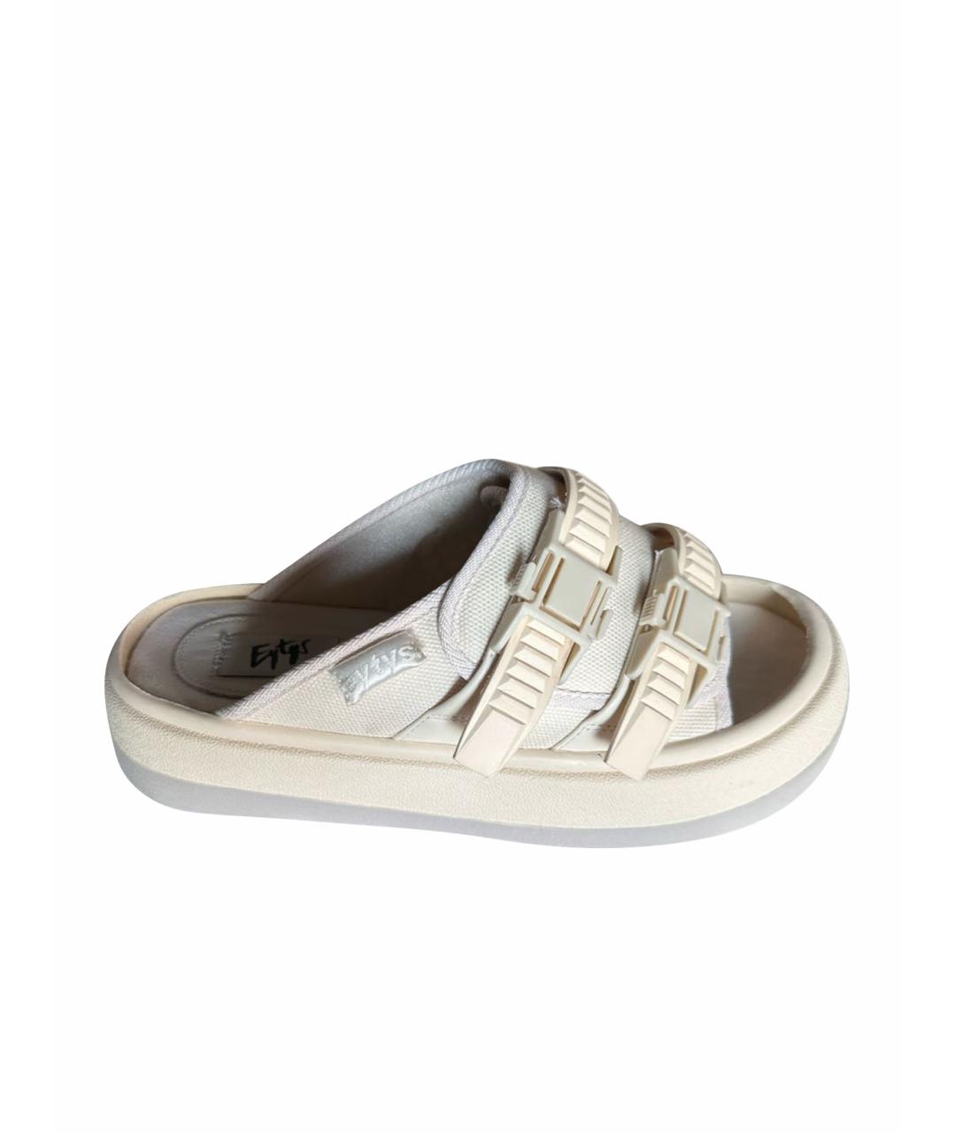 Eytys Бежевые текстильные шлепанцы, фото 1