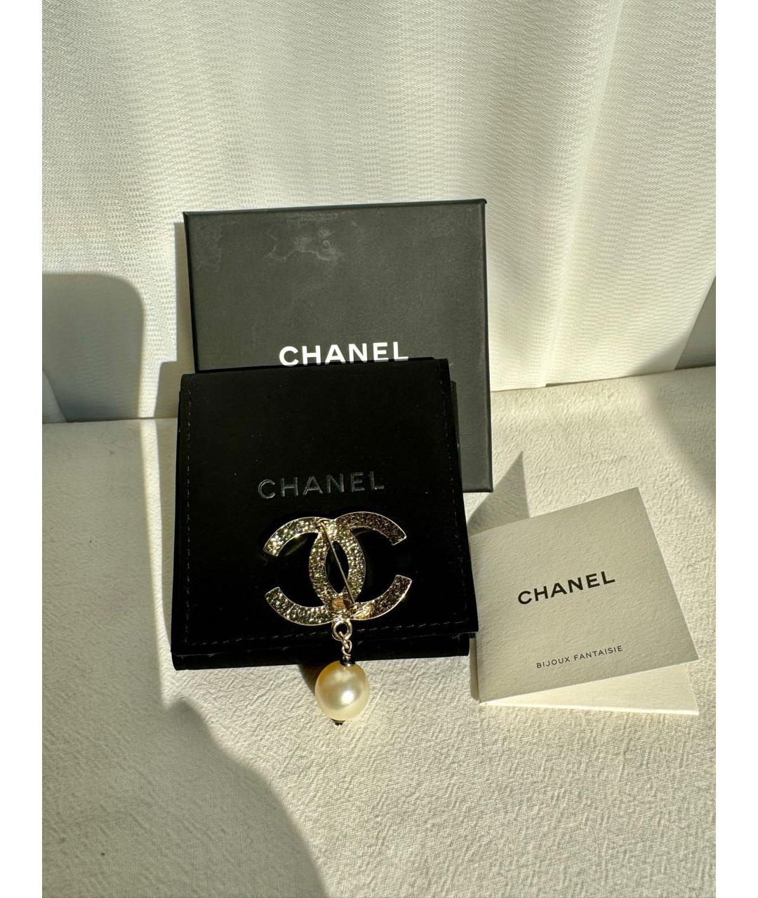 CHANEL Золотая металлическая булавка / брошь, фото 2