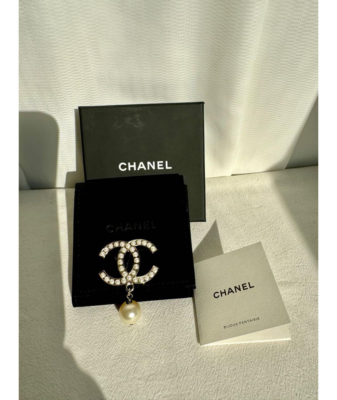 CHANEL Золотая металлическая булавка / брошь, фото 9