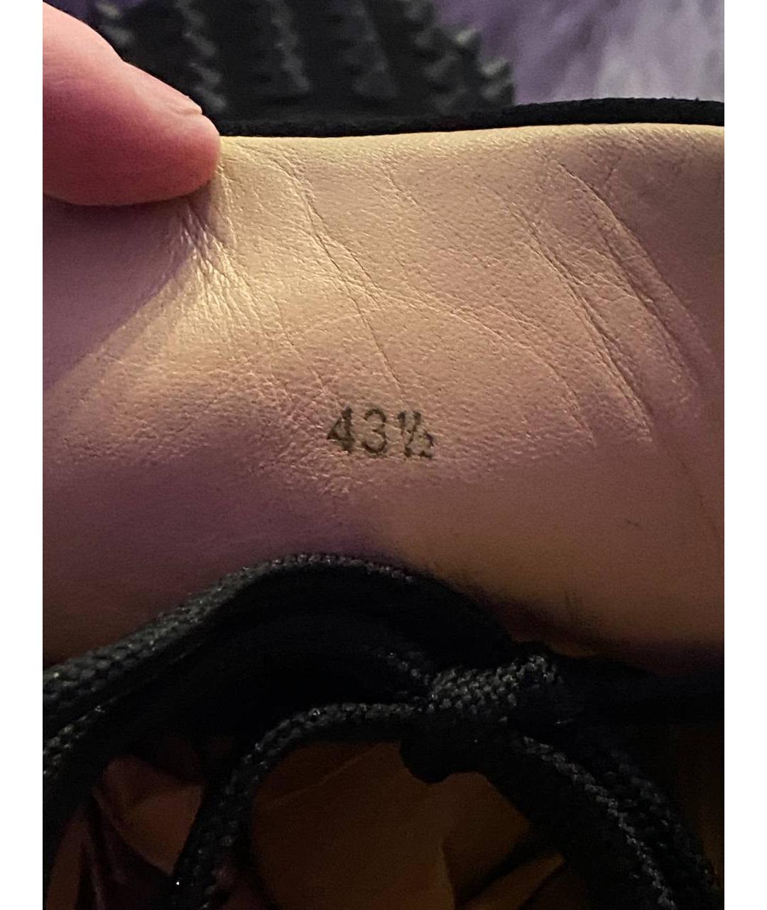 CHRISTIAN LOUBOUTIN Черные замшевые высокие кроссовки / кеды, фото 6