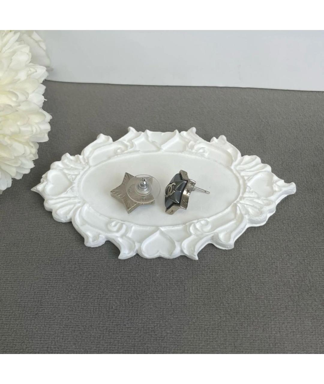 CHANEL Серебряные металлические серьги, фото 4