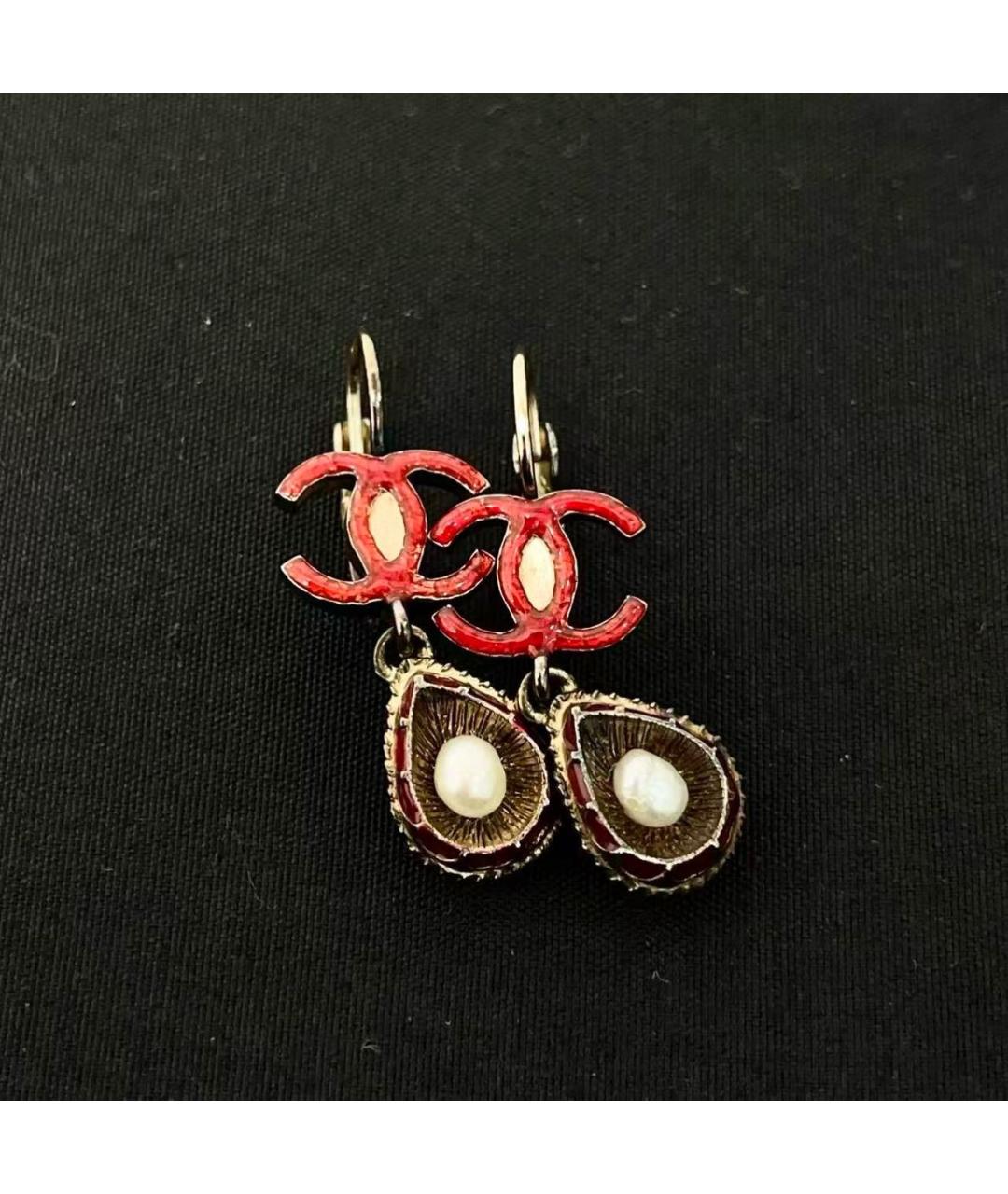 CHANEL Золотые металлические серьги, фото 5