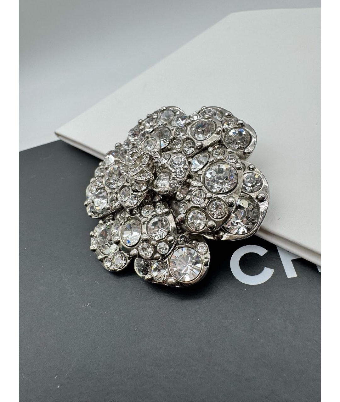 CHANEL Серебряная металлическая булавка / брошь, фото 6