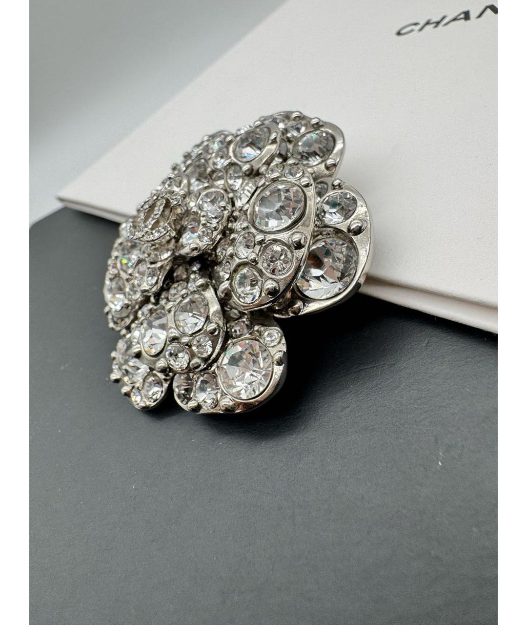 CHANEL Серебряная металлическая булавка / брошь, фото 3