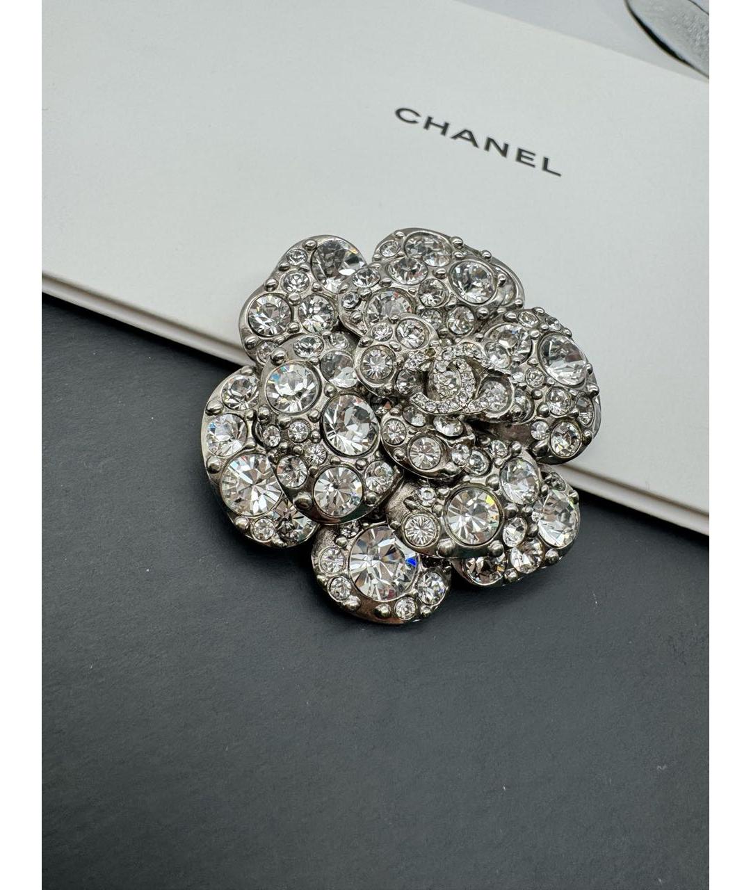 CHANEL Серебряная металлическая булавка / брошь, фото 4