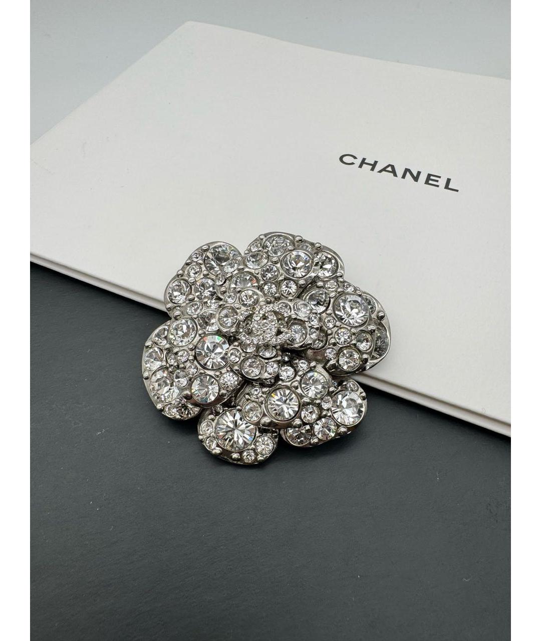 CHANEL Серебряная металлическая булавка / брошь, фото 7