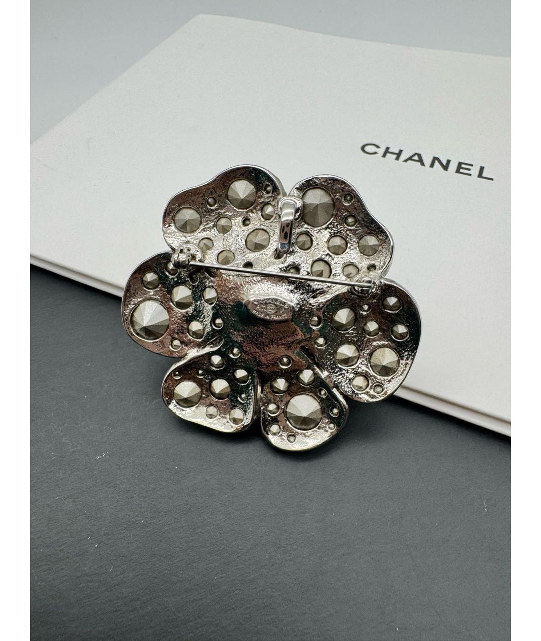 CHANEL Серебряная металлическая булавка / брошь, фото 2