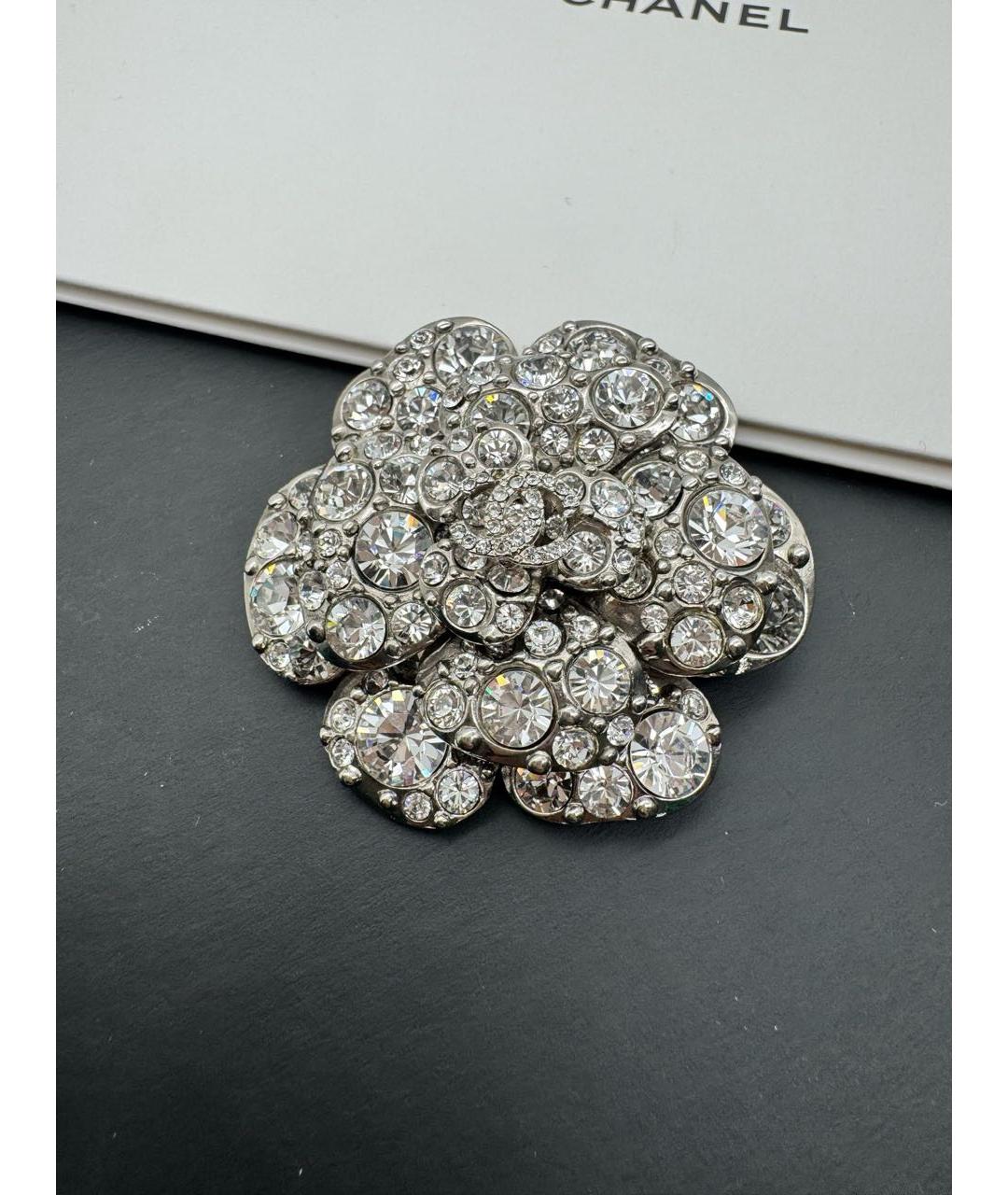 CHANEL Серебряная металлическая булавка / брошь, фото 5