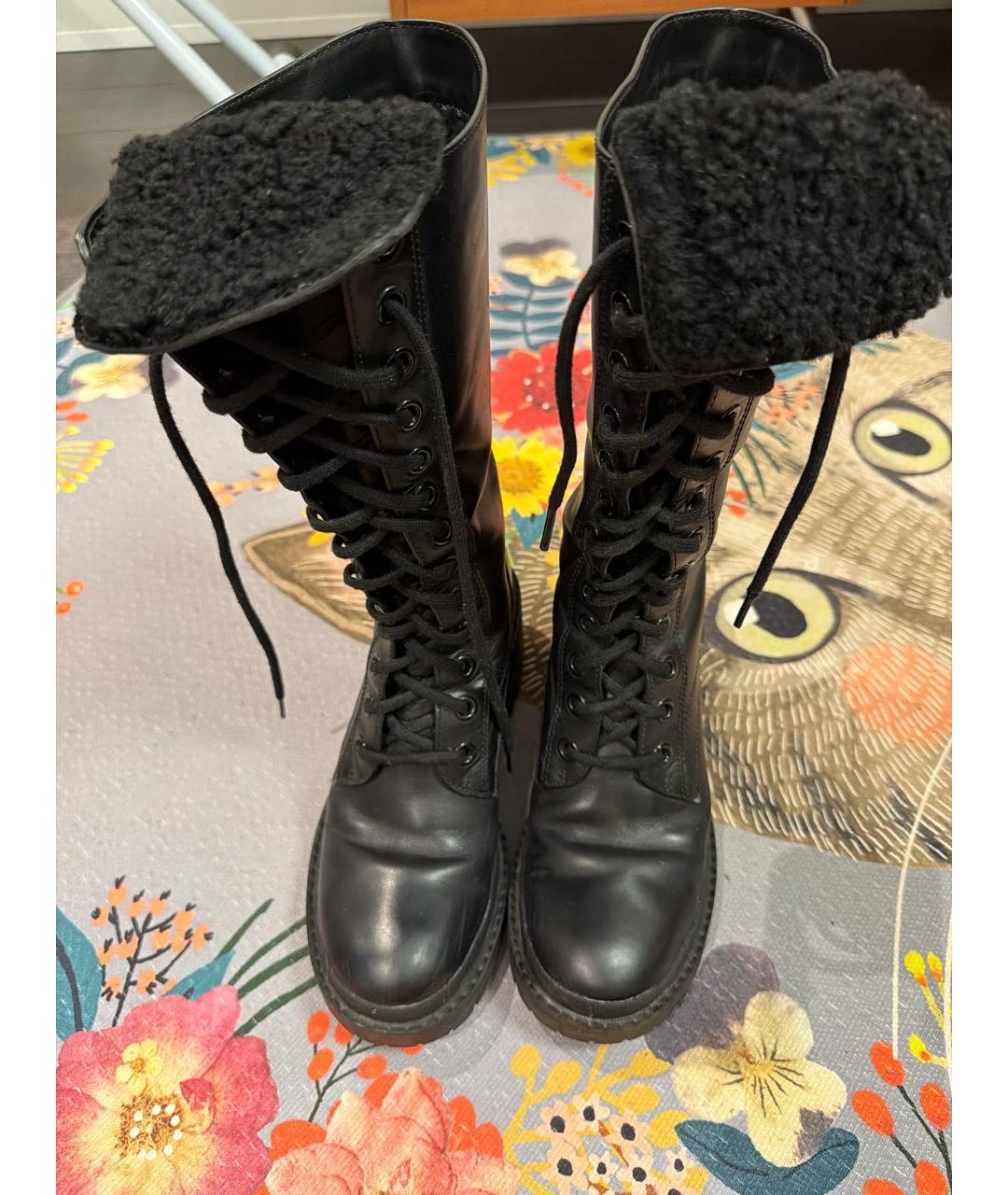 MARC BY MARC JACOBS Черные кожаные сапоги, фото 2