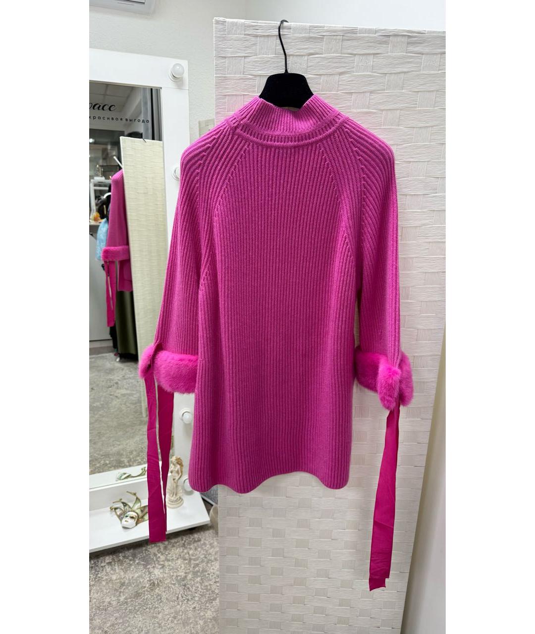 FENDI Розовый кашемировый джемпер / свитер, фото 2
