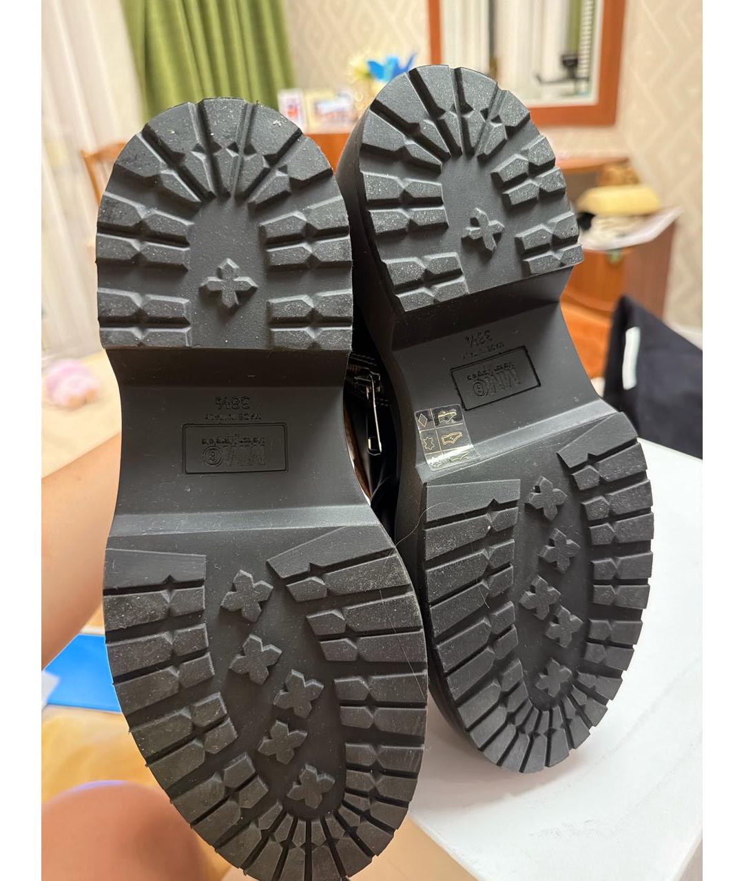 MM6 MAISON MARGIELA Коричневые кожаные ботинки, фото 5