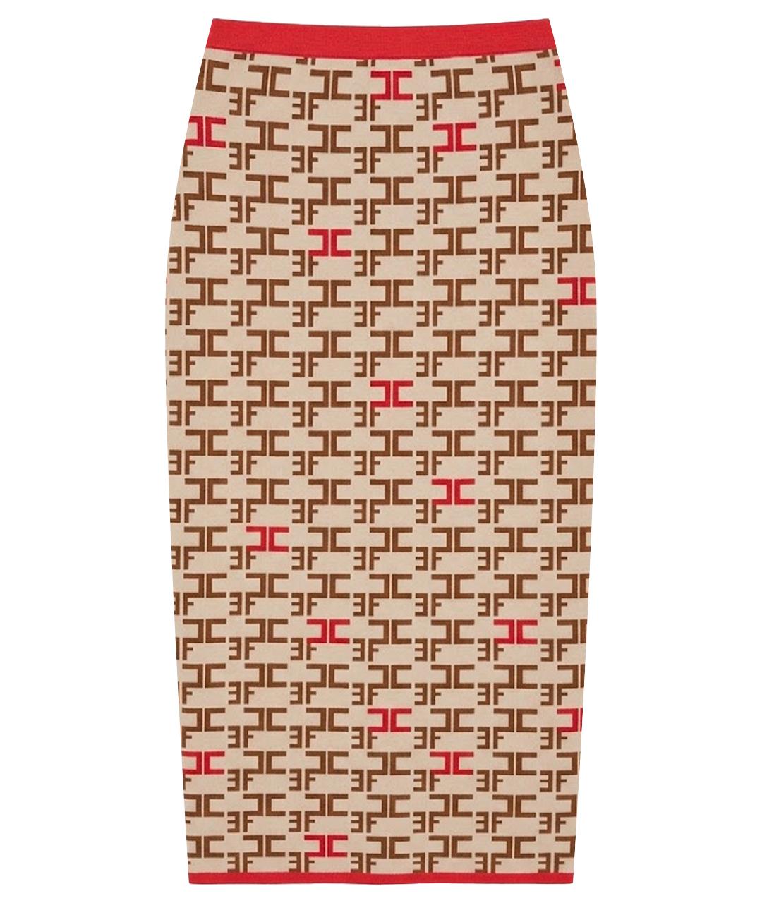 ELISABETTA FRANCHI Мульти вискозная юбка миди, фото 1