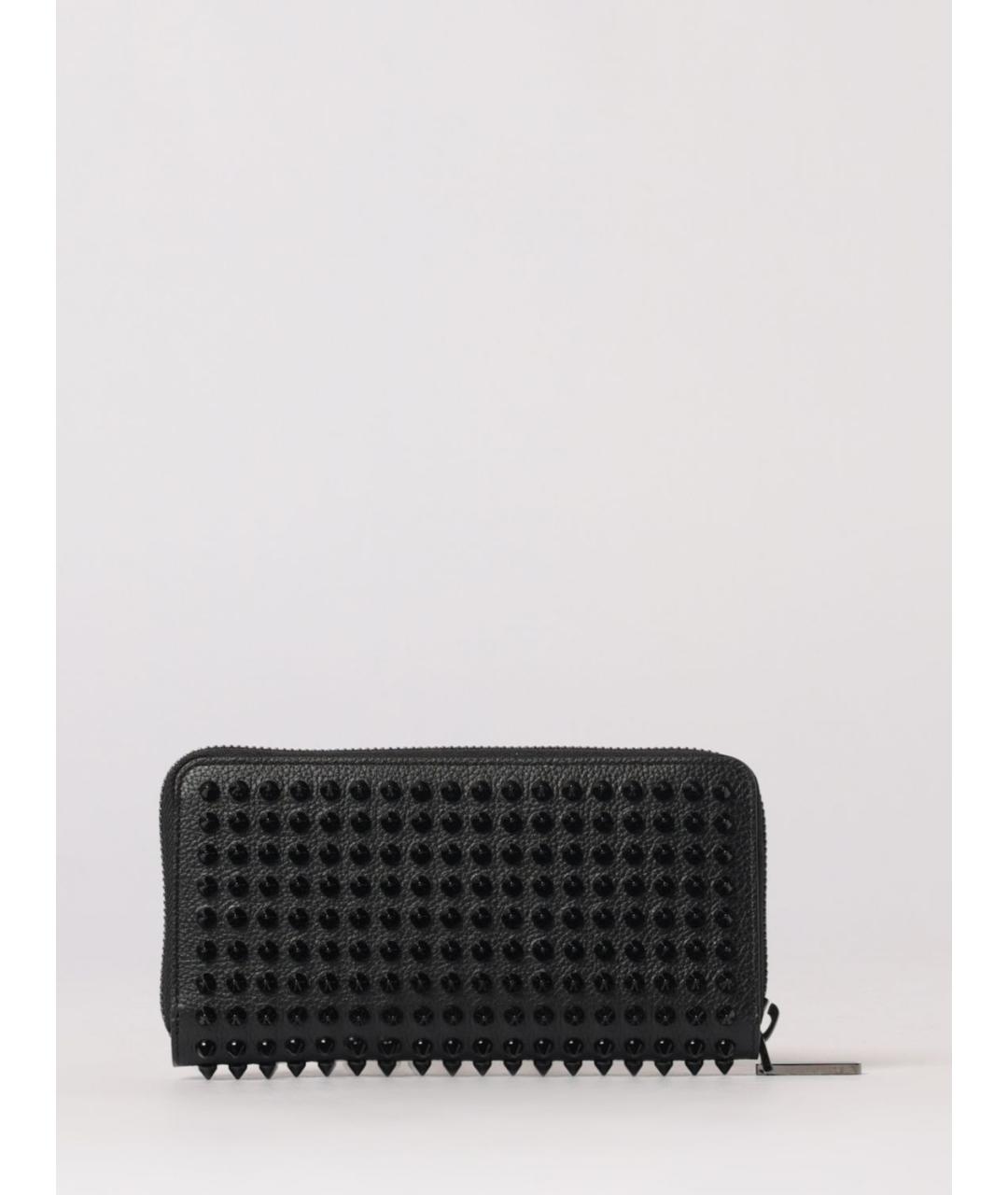 CHRISTIAN LOUBOUTIN Черный кожаный кошелек, фото 3