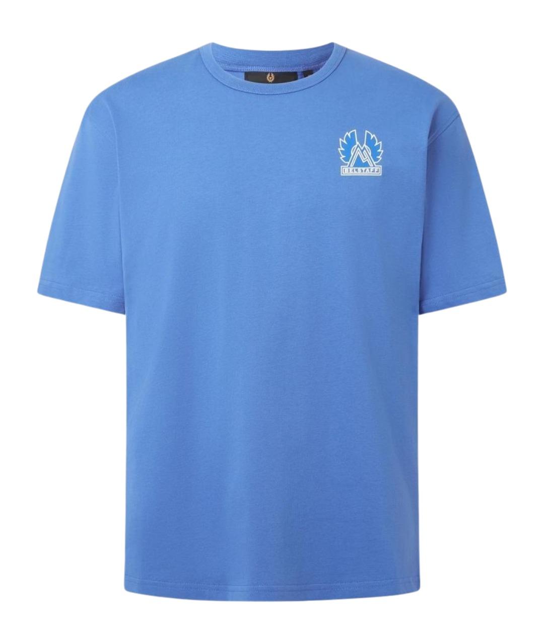 BELSTAFF Синяя хлопковая футболка, фото 1