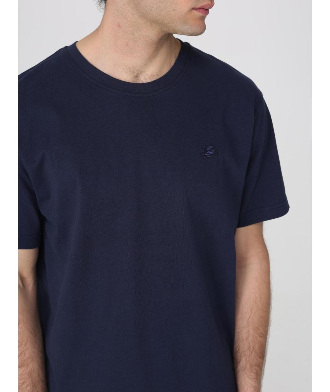 ETRO Синяя хлопковая футболка, фото 5