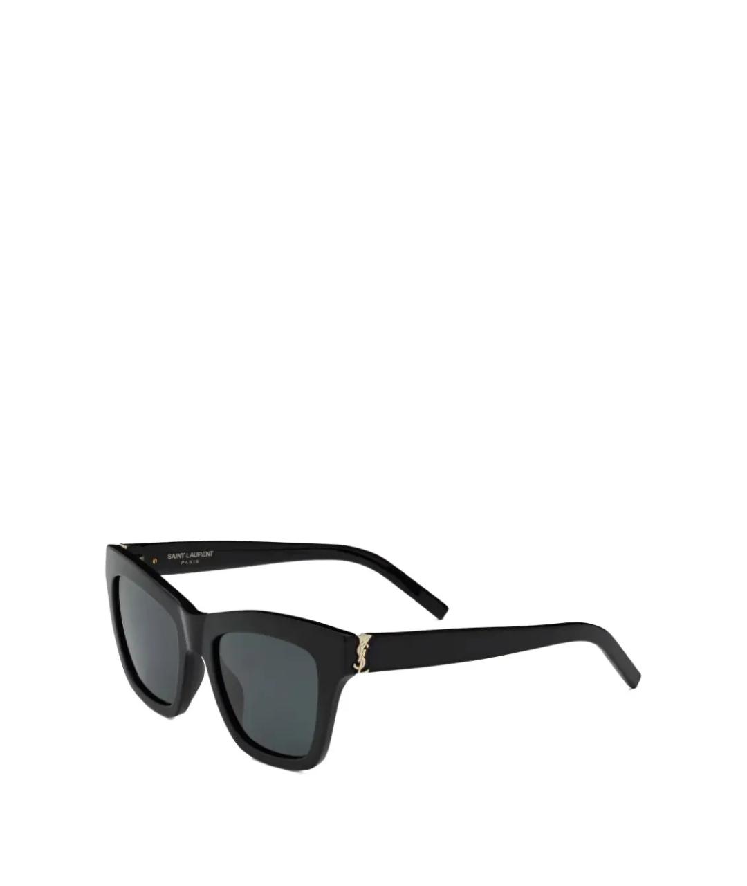 SAINT LAURENT Черные пластиковые солнцезащитные очки, фото 1
