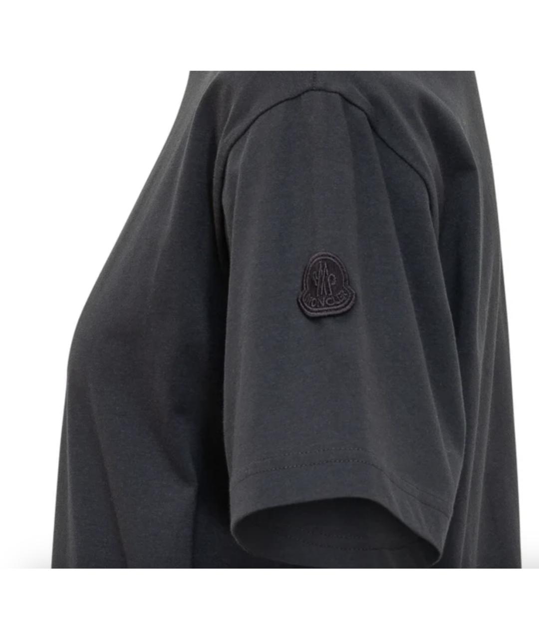 MONCLER Темно-синее хлопковое повседневное платье, фото 3