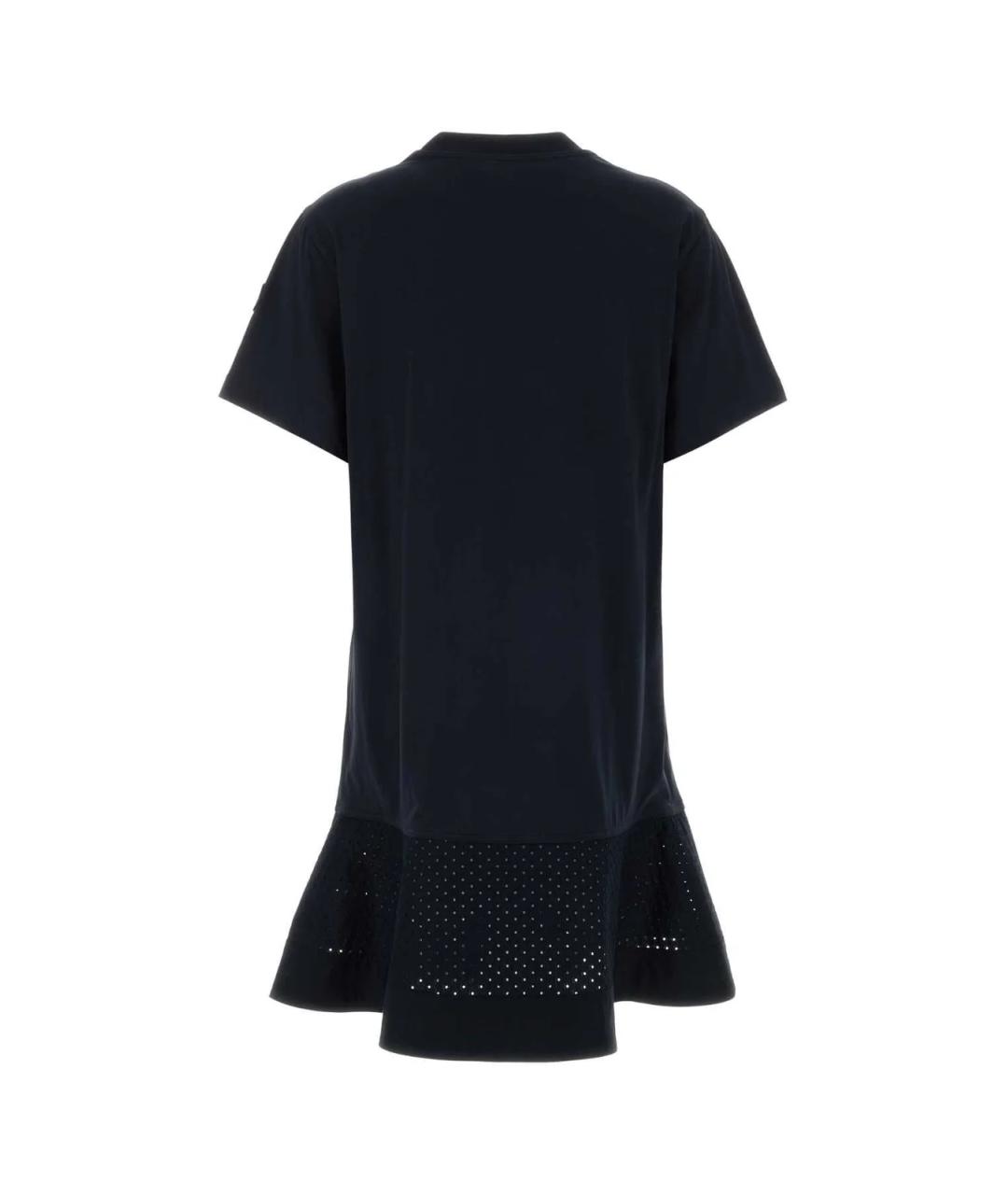 MONCLER Темно-синее хлопковое повседневное платье, фото 2