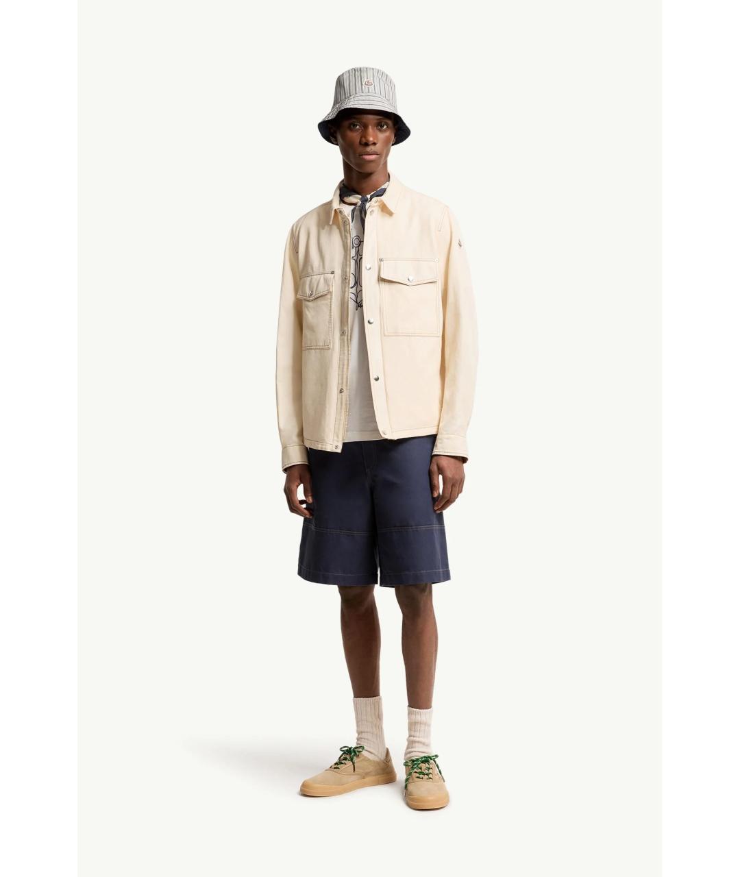 MONCLER Бежевая хлопковая куртка, фото 4