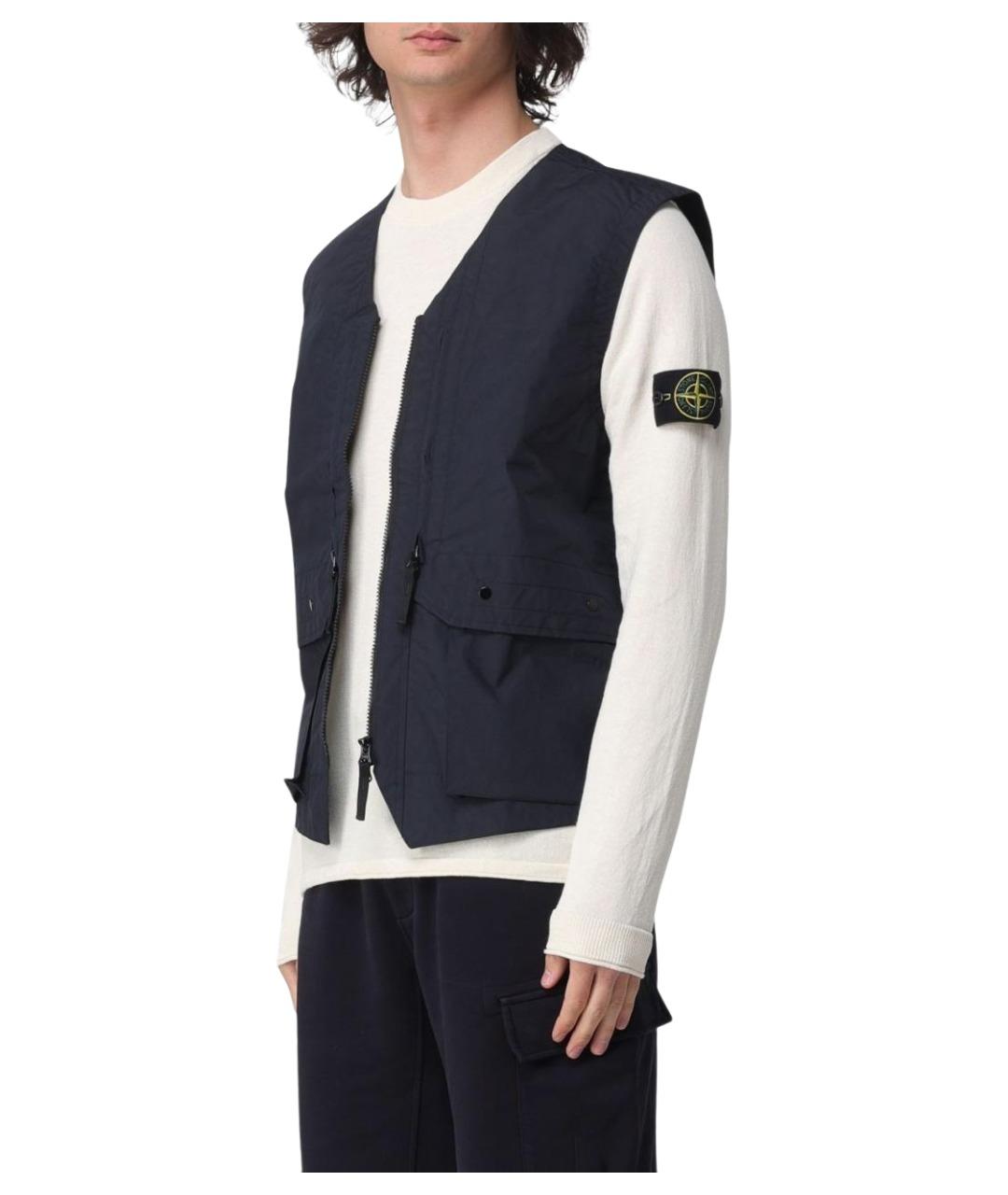 STONE ISLAND Темно-синяя жилетка, фото 3