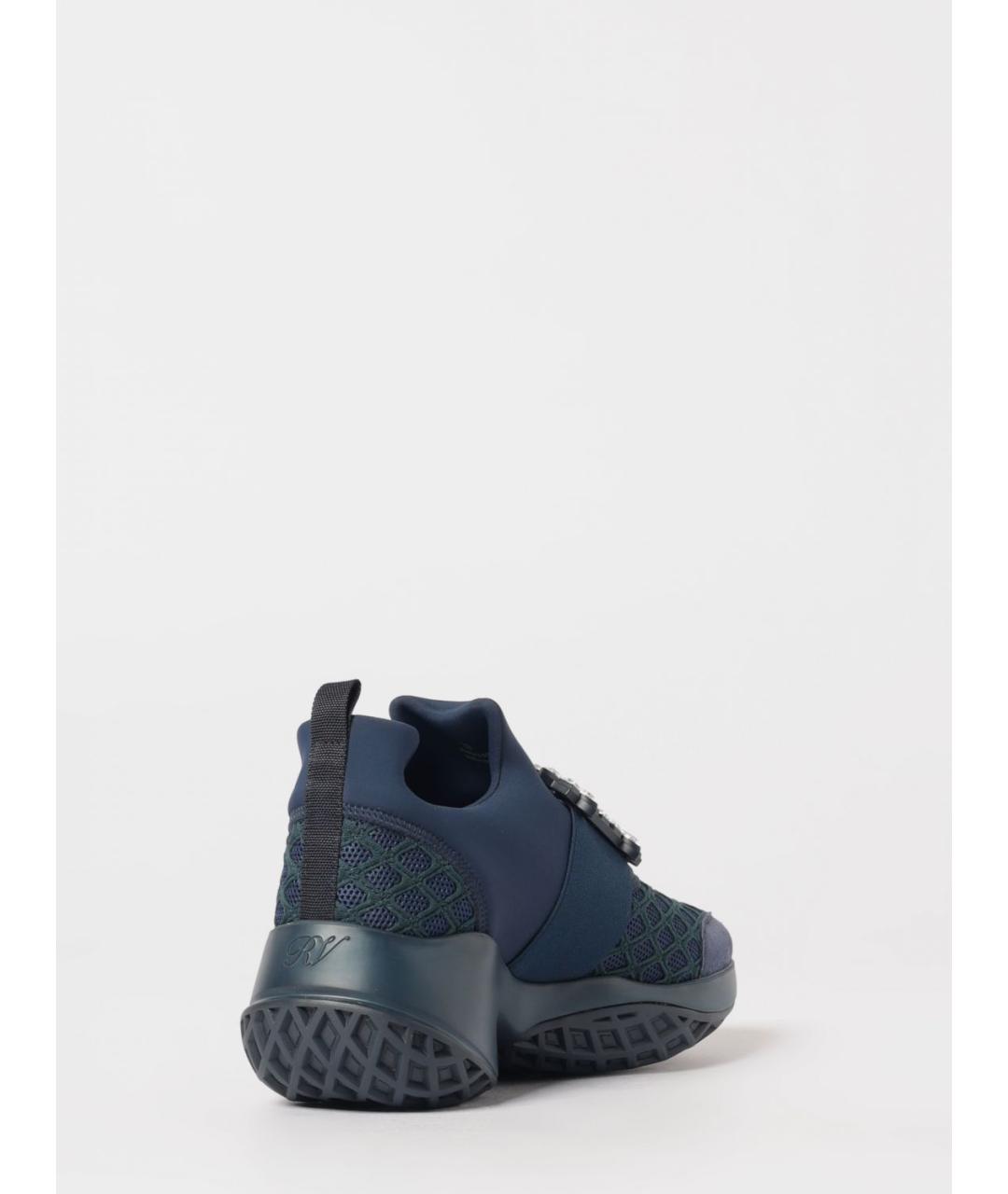 ROGER VIVIER Синие синтетические кроссовки, фото 3