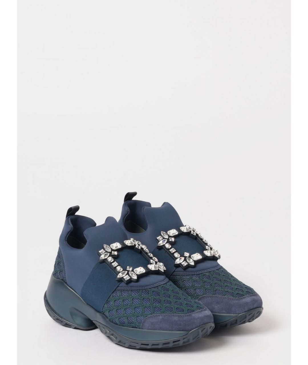 ROGER VIVIER Синие синтетические кроссовки, фото 2
