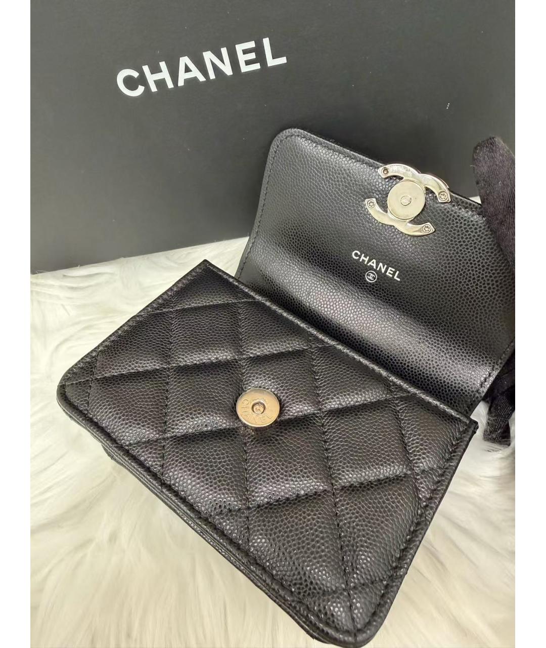 CHANEL Черная кожаная сумка с короткими ручками, фото 8