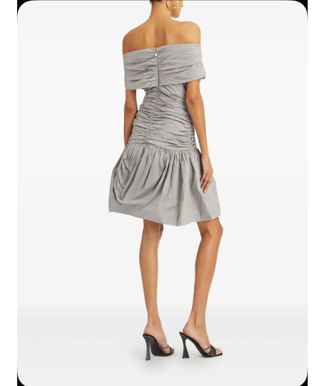 ROTATE Серое коктейльное платье, фото 5