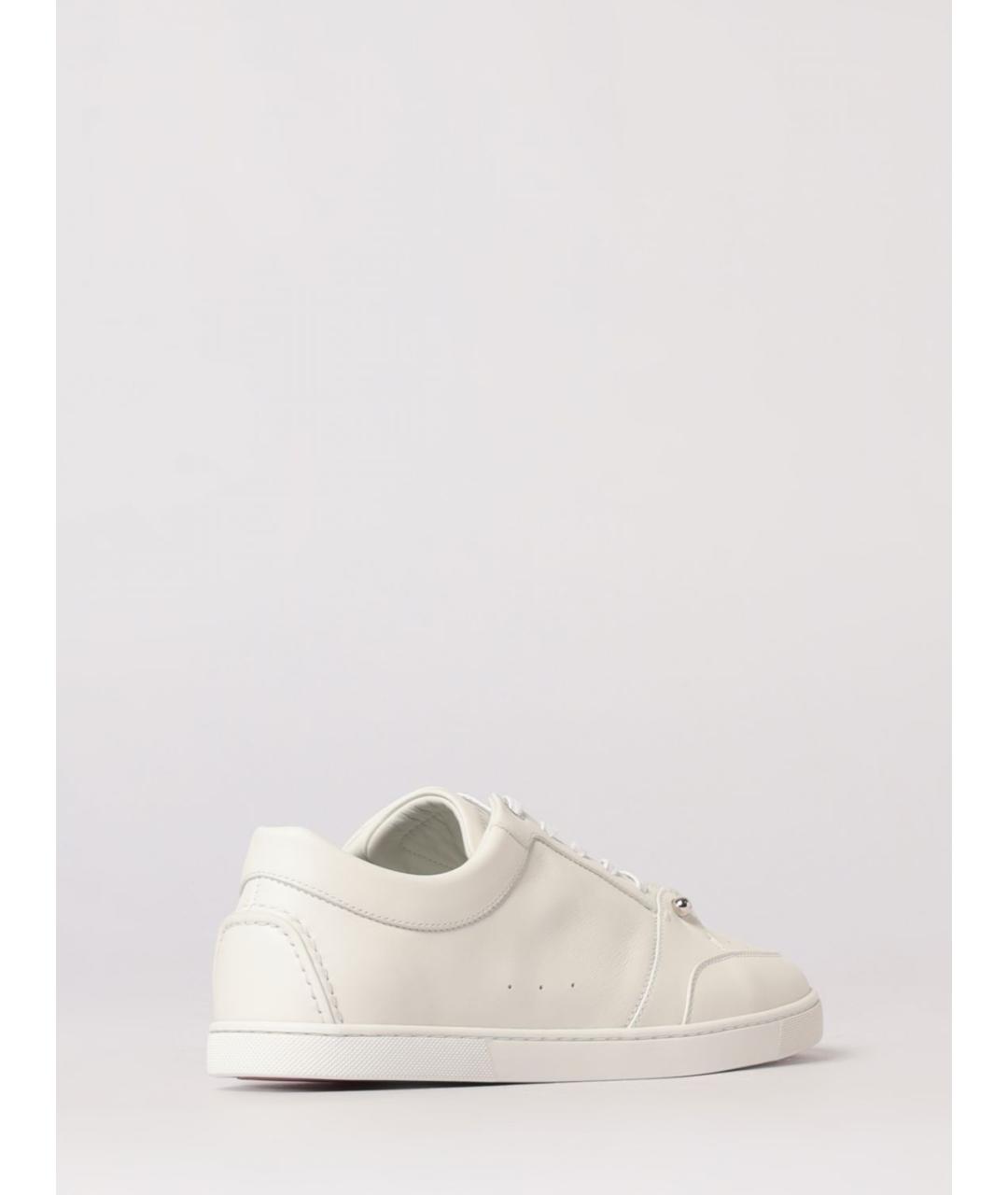 CHRISTIAN LOUBOUTIN Белые кожаные низкие кроссовки / кеды, фото 3