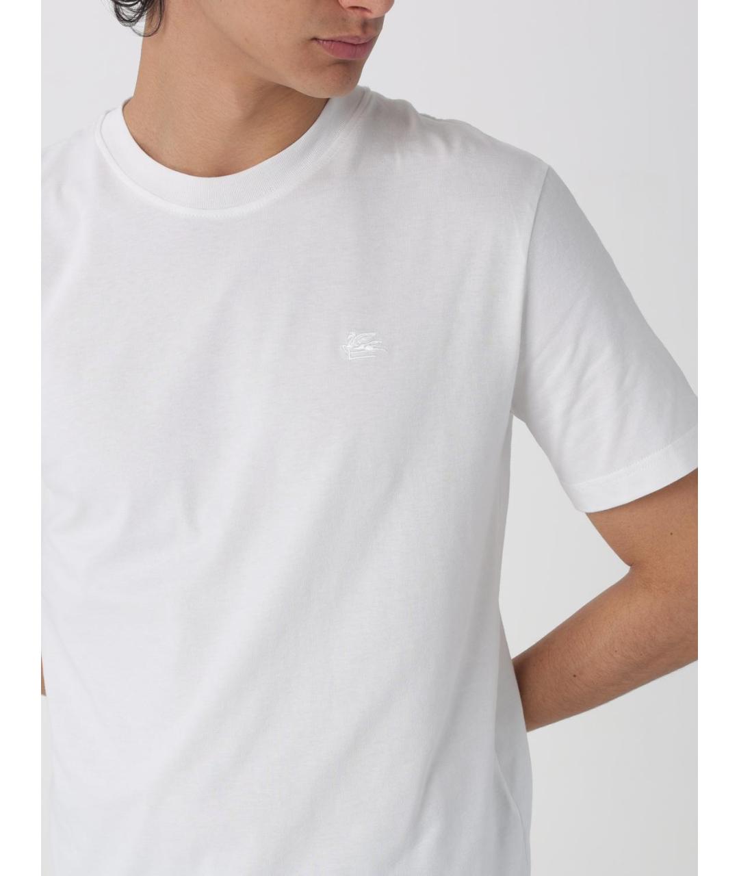 ETRO Белая хлопковая футболка, фото 4